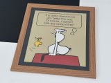 1979年 スヌーピー ウッドストック フレーム ポスター USA SNOOPY ピーナッツ PEANUTS ヴィンテージ