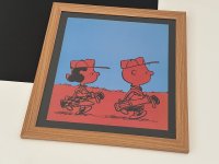 1979年 スヌーピー チャーリーブラウン ルーシー フレーム ポスター USA SNOOPY ピーナッツ PEANUTS ヴィンテージ