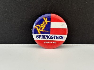 画像1: ブルーススプリングスティーン ビンテージ 缶バッジ 缶バッチ USA ユーロ EURO vintage ヴィンテージ