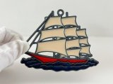 ステンドグラス風 ウォールデコ サンキャッチャー 壁掛け飾り USA オールド ヴィンテージ vintage