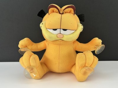 画像1: USA 吸盤付き ガーフィールド ぬいぐるみ Garfield オールド 