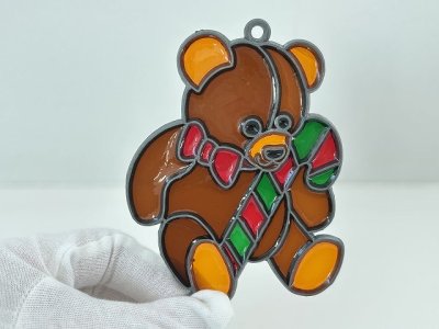 画像1: ステンドグラス風 ウォールデコ サンキャッチャー 壁掛け飾り USA オールド ヴィンテージ vintage