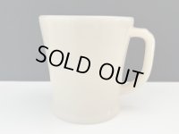 【S様のみご購入いただけます】レアサイズ H 9cm ファイヤーキング シェービングマグ フラットボトム アイボリー ダークアイボリー マグカップ GLASS刻印 Fire-king USA ヴィンテージ