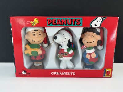 画像1: 箱入り スヌーピー チャーリーブラウン ルーシー オーナメント PEANUTS オールド USA ヴィンテージ