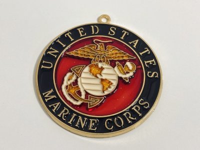 画像2: ステンドグラス風 ウォールデコ サンキャッチャー 海兵隊 壁掛け飾り USA オールド ヴィンテージ vintage