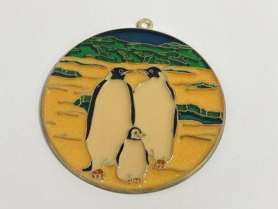 画像2: ステンドグラス風 ウォールデコ サンキャッチャー ペンギン 壁掛け飾り USA オールド ヴィンテージ vintage