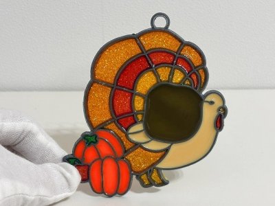 画像1: ステンドグラス風 ウォールデコ サンキャッチャー 壁掛け飾り USA オールド ヴィンテージ vintage