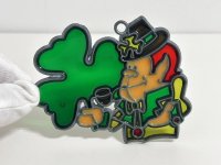 ステンドグラス風 ウォールデコ サンキャッチャー IRISH アイリッシュ 壁掛け飾り USA オールド ヴィンテージ vintage