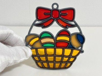 画像1: ステンドグラス風 ウォールデコ サンキャッチャー 壁掛け飾り USA オールド ヴィンテージ vintage