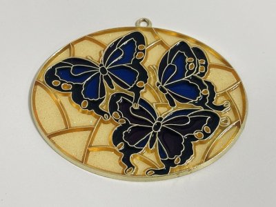 画像2: ステンドグラス風 ウォールデコ サンキャッチャー 蝶々 バタフライ 壁掛け飾り USA オールド ヴィンテージ vintage