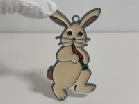 ステンドグラス風 ウォールデコ サンキャッチャー うさぎ  壁掛け飾り USA オールド ヴィンテージ vintage