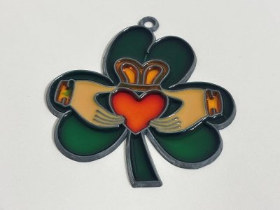 画像2: ステンドグラス風 ウォールデコ サンキャッチャー クラダリング IRISH 壁掛け飾り USA オールド ヴィンテージ vintage