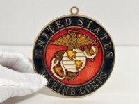 ステンドグラス風 ウォールデコ サンキャッチャー 海兵隊 壁掛け飾り USA オールド ヴィンテージ vintage