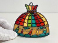 ステンドグラス風 ウォールデコ サンキャッチャー ランプ 壁掛け飾り USA オールド ヴィンテージ vintage