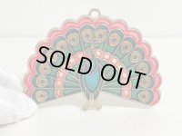 ステンドグラス風 ウォールデコ サンキャッチャー くじゃく 壁掛け飾り USA オールド ヴィンテージ vintage