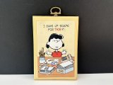 ヴィンテージ ルーシー スヌーピー 1980's HALLMARK WALL PLAQUE 壁掛け 飾り SNOOPY PEANUTS MADE IN USA