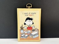 ヴィンテージ ルーシー スヌーピー 1980's HALLMARK WALL PLAQUE 壁掛け 飾り SNOOPY PEANUTS MADE IN USA