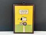 ヴィンテージ  スヌーピー 1980's HALLMARK WALL PLAQUE 壁掛け 飾り SNOOPY PEANUTS MADE IN USA