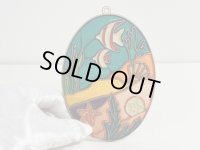 ステンドグラス風 ウォールデコ サンキャッチャー 海の生き物 壁掛け飾り USA オールド ヴィンテージ vintage