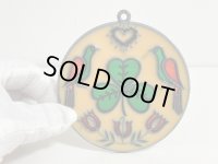 ステンドグラス風 ウォールデコ サンキャッチャー  壁掛け飾り USA オールド ヴィンテージ vintage