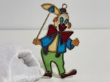 ステンドグラス風 ウォールデコ サンキャッチャー ピエロ 壁掛け飾り USA オールド ヴィンテージ vintage