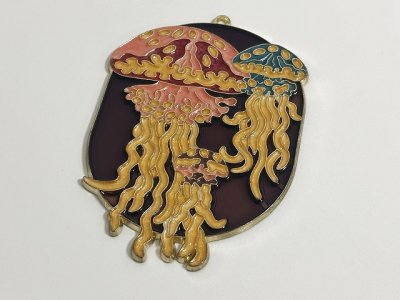 画像2: ステンドグラス風 ウォールデコ サンキャッチャー クラゲ 壁掛け飾り USA オールド ヴィンテージ vintage