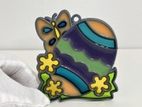 ステンドグラス風 ウォールデコ サンキャッチャー 壁掛け飾り USA オールド ヴィンテージ vintage