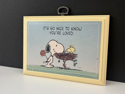 画像2: ヴィンテージ  スヌーピー ウッドストック 1980's HALLMARK WALL PLAQUE 壁掛け 飾り SNOOPY PEANUTS MADE IN USA