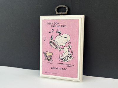 画像2: ヴィンテージ  スヌーピー ウッドストック 1980's HALLMARK WALL PLAQUE 壁掛け 飾り SNOOPY PEANUTS MADE IN USA