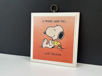 画像2: ヴィンテージ  スヌーピー ウッドストック 1980's HALLMARK WALL PLAQUE 壁掛け 飾り SNOOPY PEANUTS MADE IN USA