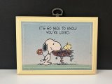 ヴィンテージ  スヌーピー ウッドストック 1980's HALLMARK WALL PLAQUE 壁掛け 飾り SNOOPY PEANUTS MADE IN USA