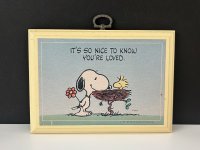 ヴィンテージ  スヌーピー ウッドストック 1980's HALLMARK WALL PLAQUE 壁掛け 飾り SNOOPY PEANUTS MADE IN USA