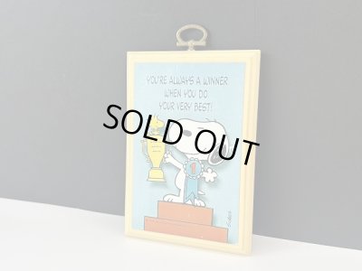 画像2: ヴィンテージ  スヌーピー ウッドストック 1980's HALLMARK WALL PLAQUE 壁掛け 飾り SNOOPY PEANUTS MADE IN USA