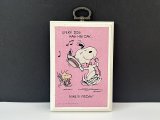 ヴィンテージ  スヌーピー ウッドストック 1980's HALLMARK WALL PLAQUE 壁掛け 飾り SNOOPY PEANUTS MADE IN USA