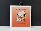 ヴィンテージ  スヌーピー ウッドストック 1980's HALLMARK WALL PLAQUE 壁掛け 飾り SNOOPY PEANUTS MADE IN USA