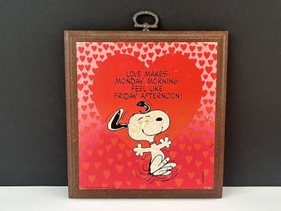 画像1: ヴィンテージ  スヌーピー 1980's HALLMARK WALL PLAQUE 壁掛け 飾り SNOOPY PEANUTS MADE IN USA