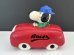 画像1: アウトレット 1970's Determined社製 ヴィンテージ スヌーピー 車 レッドカー 貯金箱 vintage USA SNOOPY BANK (1)