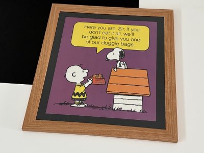 画像1: 1983年 スヌーピー チャーリーブラウン フレーム ポスター USA SNOOPY ピーナッツ PEANUTS ヴィンテージ