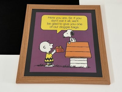 画像2: 1983年 スヌーピー チャーリーブラウン フレーム ポスター USA SNOOPY ピーナッツ PEANUTS ヴィンテージ