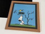 1979年 スヌーピー ウッドストック フレーム ポスター USA SNOOPY ピーナッツ PEANUTS ヴィンテージ