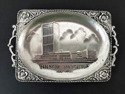画像2: USA ヴィンテージ スーベニア アッシュトレイ ニューヨーク州 NEW YORK 国際連合 灰皿  vintage souvenir ashtray