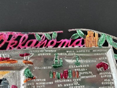 画像4: USA ヴィンテージ スーベニア アッシュトレイ オクラホマ州 Oklahoma 灰皿  vintage souvenir ashtray
