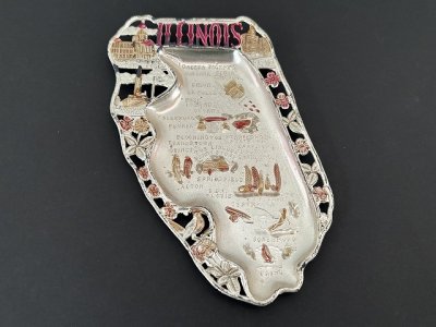 画像1: USA ヴィンテージ スーベニア アッシュトレイ イリノイ州 Illinois 灰皿  vintage souvenir ashtray