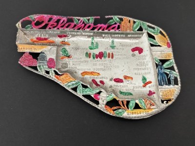画像1: USA ヴィンテージ スーベニア アッシュトレイ オクラホマ州 Oklahoma 灰皿  vintage souvenir ashtray