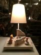 画像1: オルゴール付!!  アンティーク ナーサリー ランプ ナイトランプ NURSERY テーブルランプ ヴィンテージ vintage USA (1)