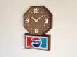 画像1: ヴィンテージ PEPSI ペプシコーラ ウォールクロック 壁掛け時計 vintage アドバタイジング ノベルティ (1)