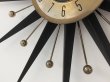 画像9: サイズ大!! ビンテージ 1950's WELBY製 サンバースト クロック ウォールクロック 壁掛け時計 ミッドセンチュリー アンティーク  (9)