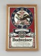 画像1: Budweiser バドワイザー ビンテージ ミラー クロック サイン ノベルティ 壁掛け時計 アンティーク (1)