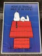 画像1: 1970's スヌーピー Hallmark ヴィンテージ ポスター ドッグハウス USA SNOOPY poster PEANUTS (1)