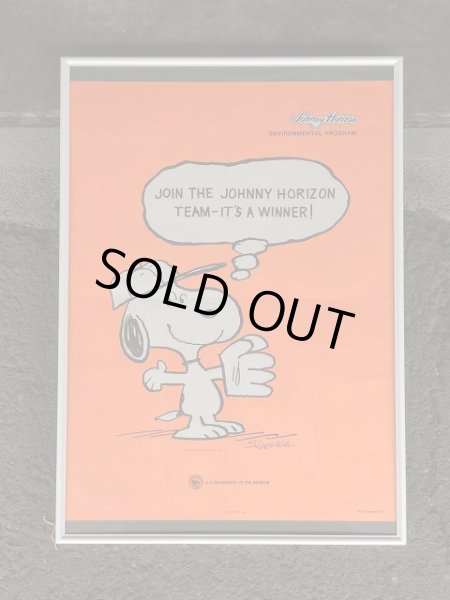 画像1: 1970's ヴィンテージ スヌーピー ポスター Johnny horizon SNOOPY poster PEANUTS USA (1)